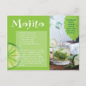 Mojito Drink Rezept Postkarte (Vorderseite)