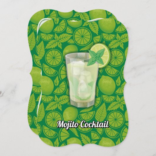 Mojito Einladung (Vorne/Hinten)