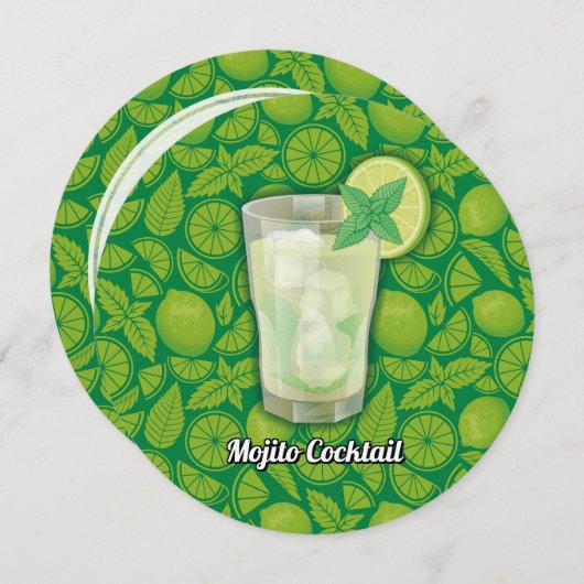 Mojito Einladung (Vorne/Hinten)