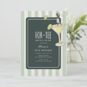 Mojito Golf Themed 40th Birthday Einladung (Stehend Vorderseite)