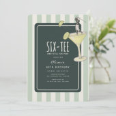 Mojito Golf Themed 60th Birthday Einladung (Stehend Vorderseite)