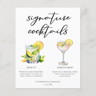 Mojito Lemon Drop Summer Signature Cocktails Menü