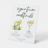 Mojito Lemon Drop Summer Signature Cocktails Menü Sockelschild (Vorderseite)