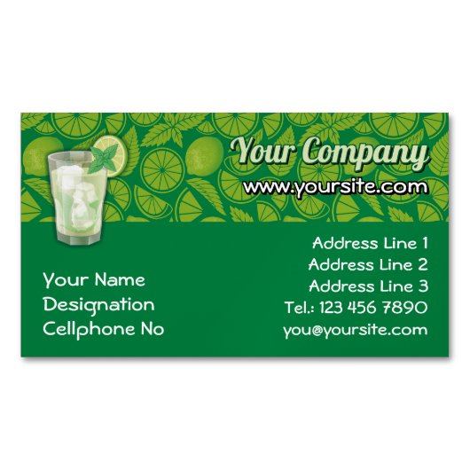 Mojito Magnetische Visitenkarte (Vorderseite)