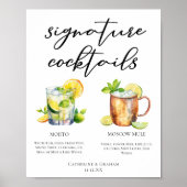 Mojito Moskau Mule Signature Cocktails Menü Poster (Vorne)
