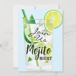 Mojito Night Minight Limon Light Blue Einladung