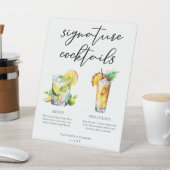 Mojito Piña Colada Unterschrift Cocktails Menü Sockelschild (In SItu)