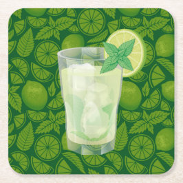 Mojito Rechteckiger Pappuntersetzer