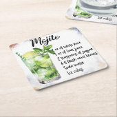 Mojito Rechteckiger Pappuntersetzer (angewinkelt)