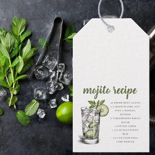 Mojito Recipe Geschenkanhänger