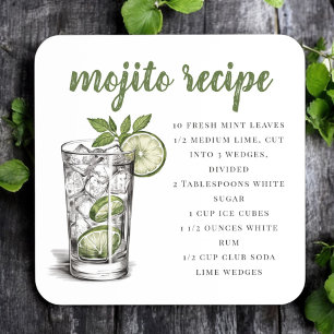 Mojito Recipe Getränkeuntersetzer