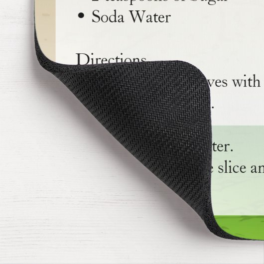 Mojito Recipe Mousepad (Ecke)