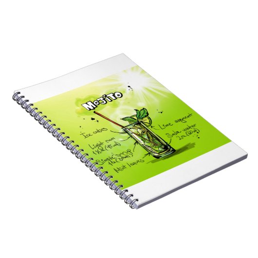 Mojito Recipe Notizblock (Rechte Seite)