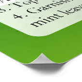 Mojito Recipe Poster (Ecke)