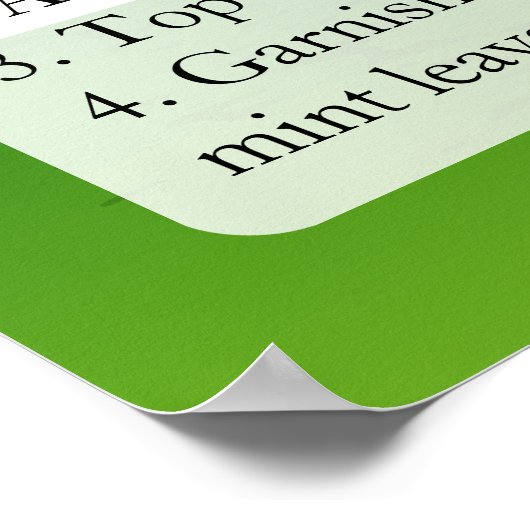 Mojito Recipe Poster (Ecke)