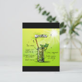 Mojito Recipe Postkarte (Stehend Vorderseite)