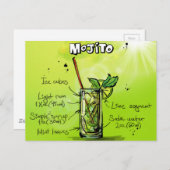 Mojito Recipe Postkarte (Vorne/Hinten)