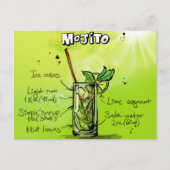 Mojito Recipe Postkarte (Vorderseite)