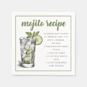 Mojito Recipe Serviette (Vorderseite)