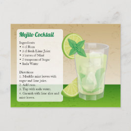 Mojito Reecipe Card Postkarte