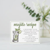 Mojito-Rezept Postkarte (Stehend Vorderseite)