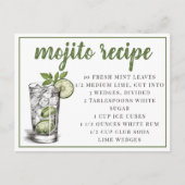 Mojito-Rezept Postkarte (Vorderseite)