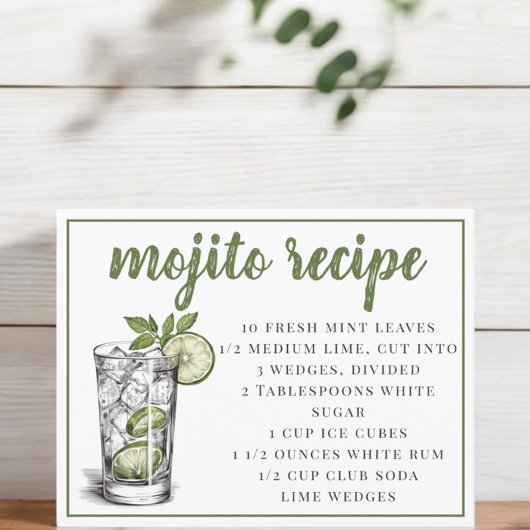 Mojito-Rezept Postkarte