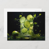 Mojito Splash Postkarte (Vorne/Hinten)