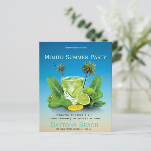 Mojito Summer Concert Flyer (Stehend Vorderseite)