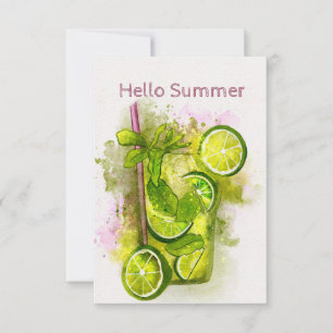 Mojito Summer Greeting Card Dankeskarte