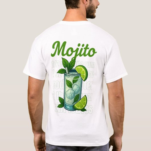 Mojito T-Shirt – Fresh Mint & Lime Cocktail (Rückseite)