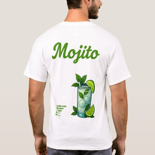 Mojito T-Shirt – Fresh Mint & Lime Cocktail (Rückseite)