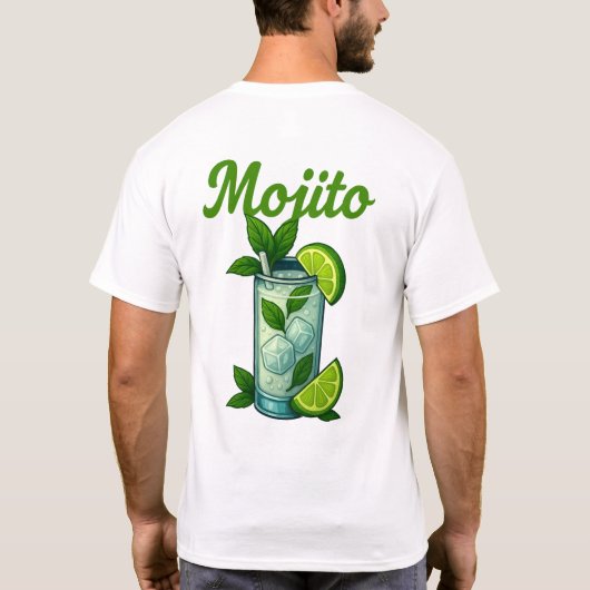 Mojito T-Shirt – Fresh Mint & Lime Cocktail (Rückseite)