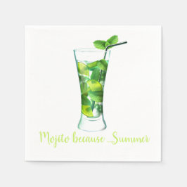 Mojito Themed Cocktail Serviette