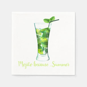 Mojito Themed Cocktail Serviette