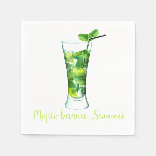 Mojito Themed Cocktail Serviette (Vorderseite)