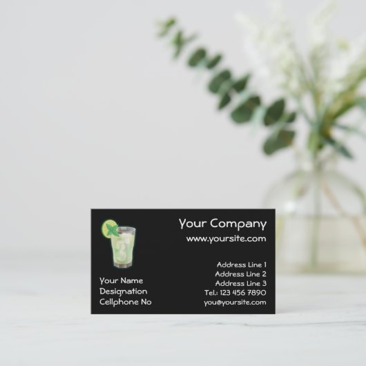 Mojito Visitenkarte (Stehend Vorderseite)