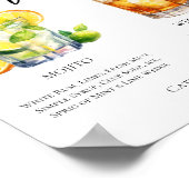 Mojito Whiskey Sour Signature Cocktails Menü Poster (Ecke)