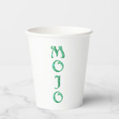 Mojo-Becher aus weißem Papier Pappbecher (Vorderseite)