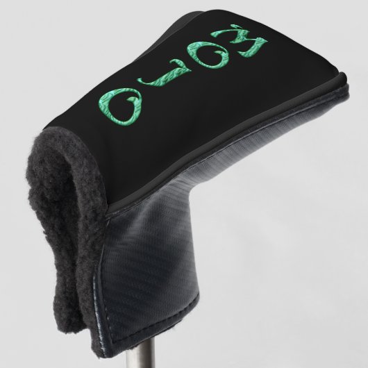 Mojo Black Golf Club Pappdeckel Headcover (3/4 Vorderseite)