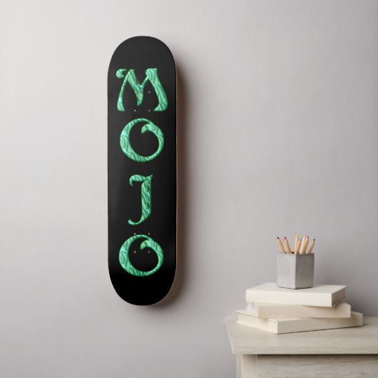 Mojo Black Skateboard (Wandkunst)