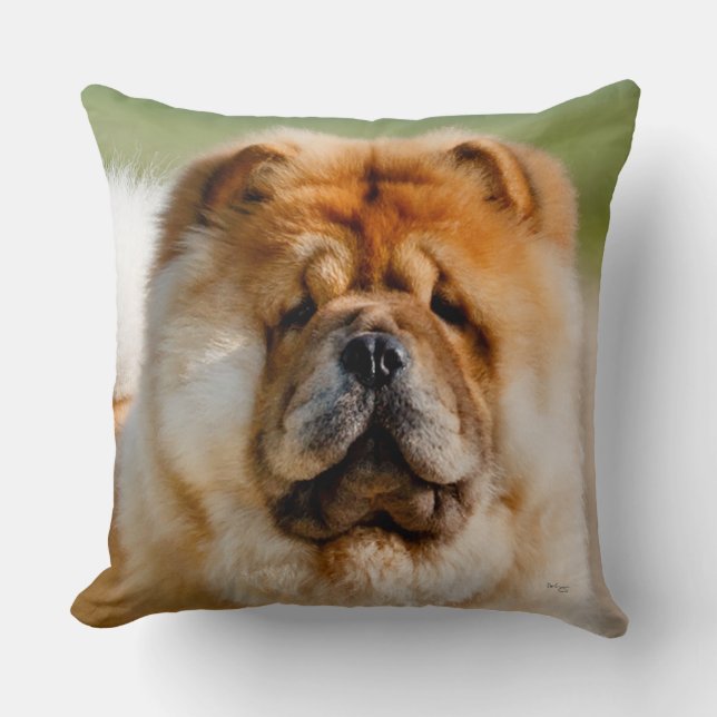 Mojo Chow Throw Pillow Kissen (Vorderseite)