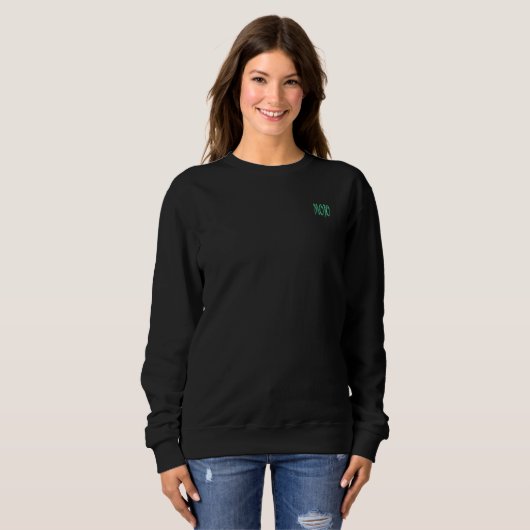 Mojo-Frauen schwarzes Sweatshirt mit Tasche (Vorne ganz)
