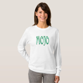 Mojo-Frauen weißes Langarm-T-Shirt T-Shirt