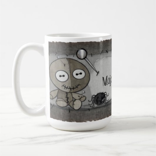 MOJO Gothic Voodoo Doll PERSONALISIERT Kaffeetasse (Links)