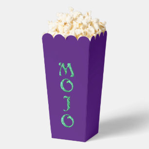 Mojo-grüne lila Popcornboxen Geschenkschachtel