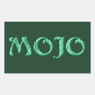 Mojo-grüne Rechteck-Aufkleber Rechteckiger Aufkleber