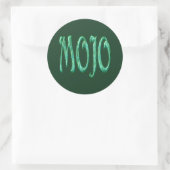 Mojo-grüne runde Aufkleber (Tasche)