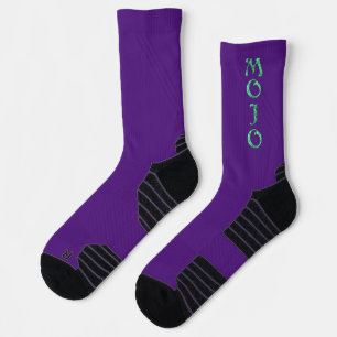 Mojo-grüne und lila Hochleistungs-Socken Socken