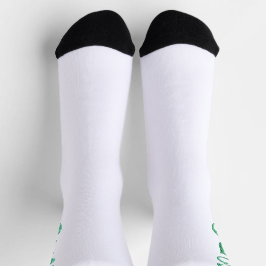 Mojo-Grüne und weiße Premium-Socken Socken (Oben)